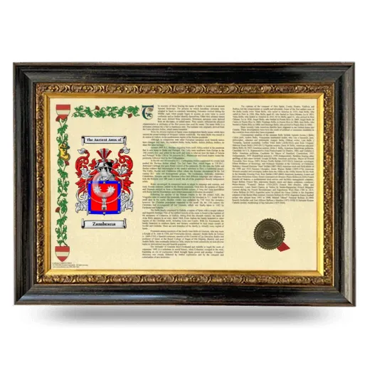 Zambrana Armorial Landscape Framed - Heirloom