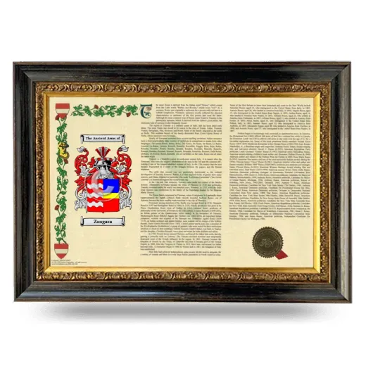 Zangara Armorial Landscape Framed - Heirloom