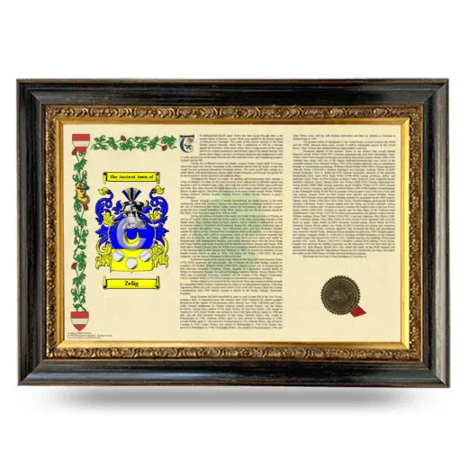 Zelig Armorial Landscape Framed - Heirloom