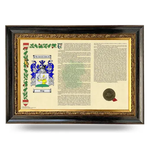 Zing Armorial Landscape Framed - Heirloom