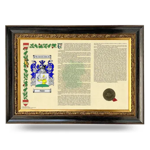 Zinke Armorial Landscape Framed - Heirloom