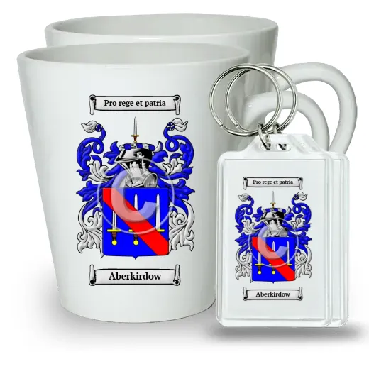 Aberkirdow Pair of Latte Mugs and Pair of Keychains