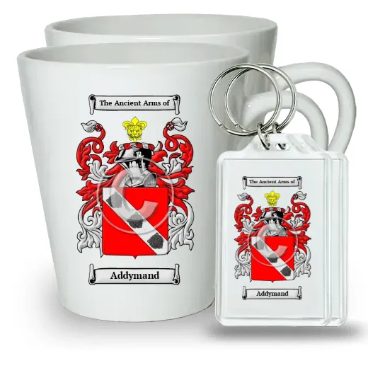 Addymand Pair of Latte Mugs and Pair of Keychains