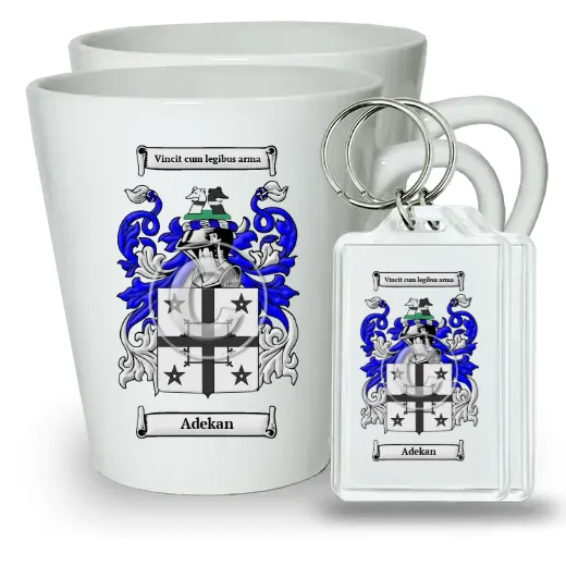 Adekan Pair of Latte Mugs and Pair of Keychains
