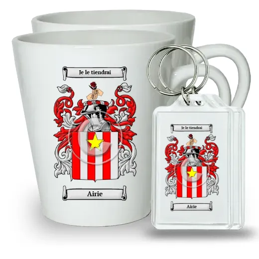 Airie Pair of Latte Mugs and Pair of Keychains