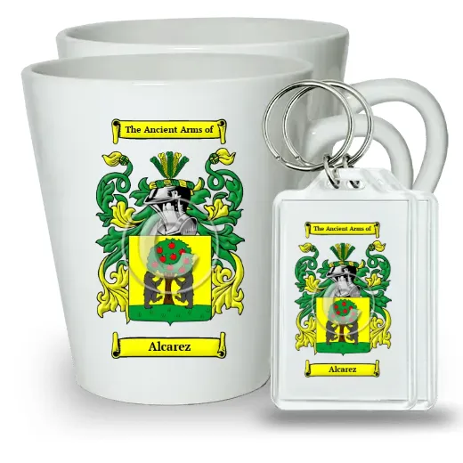 Alcarez Pair of Latte Mugs and Pair of Keychains