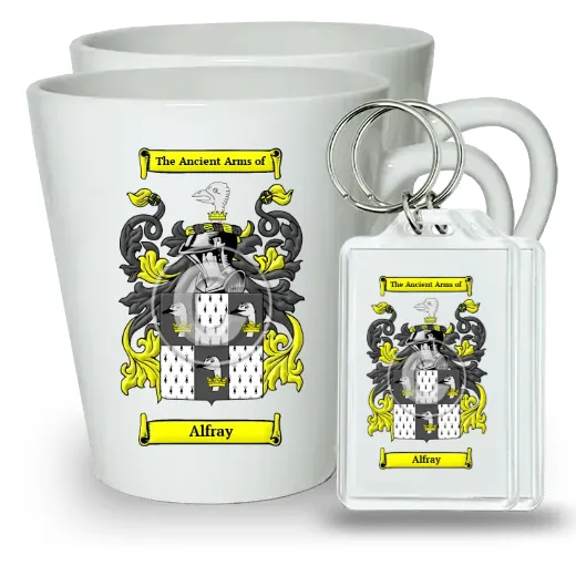 Alfray Pair of Latte Mugs and Pair of Keychains
