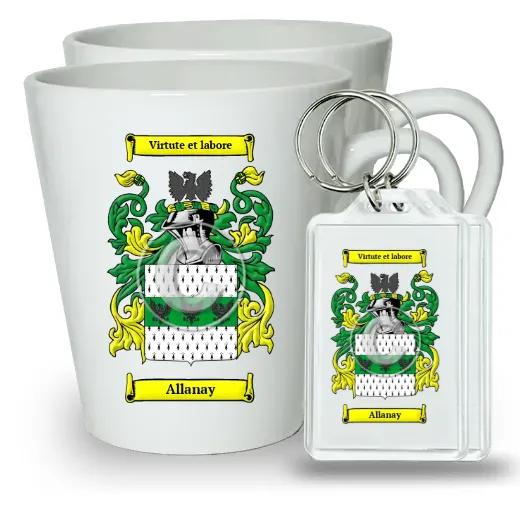 Allanay Pair of Latte Mugs and Pair of Keychains