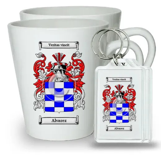 Alvarez Pair of Latte Mugs and Pair of Keychains