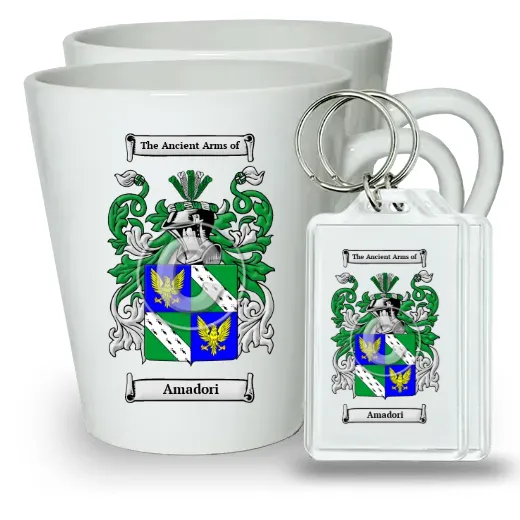 Amadori Pair of Latte Mugs and Pair of Keychains
