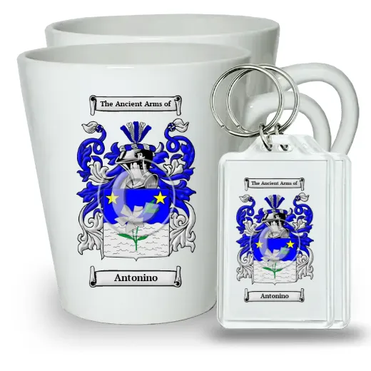 Antonino Pair of Latte Mugs and Pair of Keychains