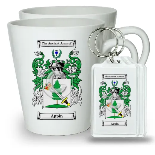 Appin Pair of Latte Mugs and Pair of Keychains