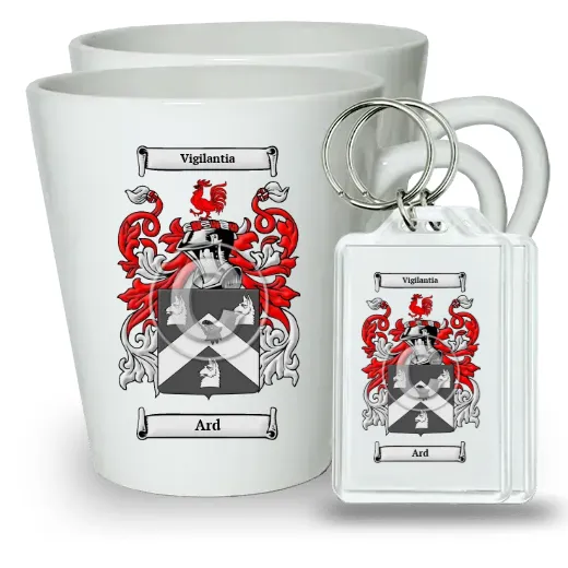 Ard Pair of Latte Mugs and Pair of Keychains