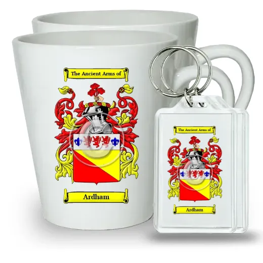 Ardham Pair of Latte Mugs and Pair of Keychains