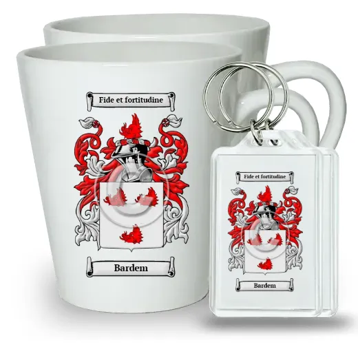 Bardem Pair of Latte Mugs and Pair of Keychains