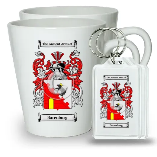 Barenburg Pair of Latte Mugs and Pair of Keychains