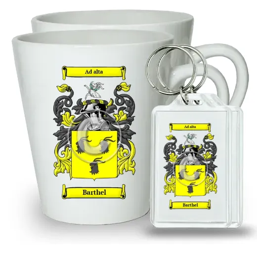 Barthel Pair of Latte Mugs and Pair of Keychains