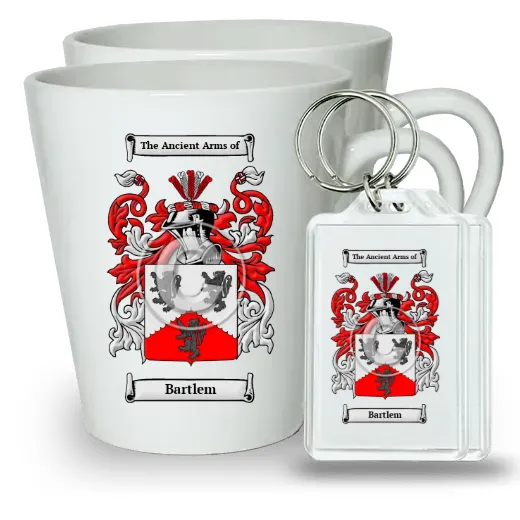 Bartlem Pair of Latte Mugs and Pair of Keychains