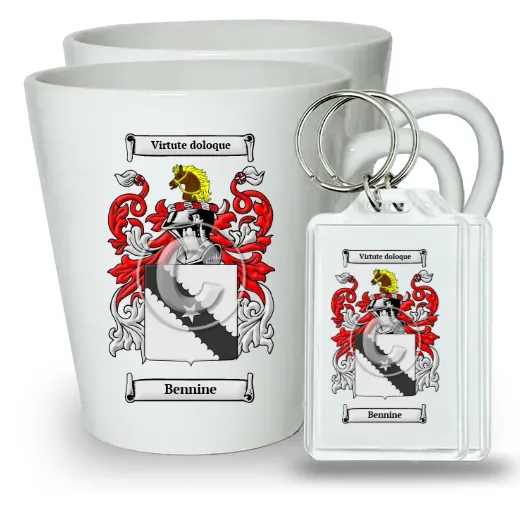Bennine Pair of Latte Mugs and Pair of Keychains