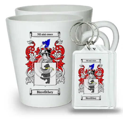 Birrefithey Pair of Latte Mugs and Pair of Keychains