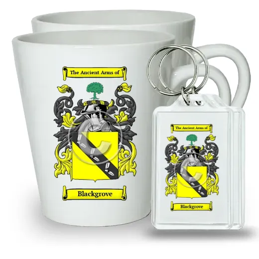 Blackgrove Pair of Latte Mugs and Pair of Keychains