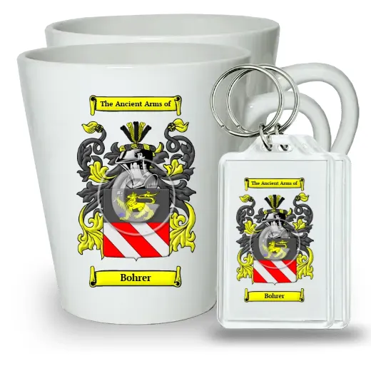 Bohrer Pair of Latte Mugs and Pair of Keychains
