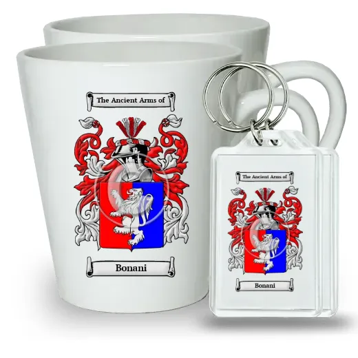 Bonani Pair of Latte Mugs and Pair of Keychains