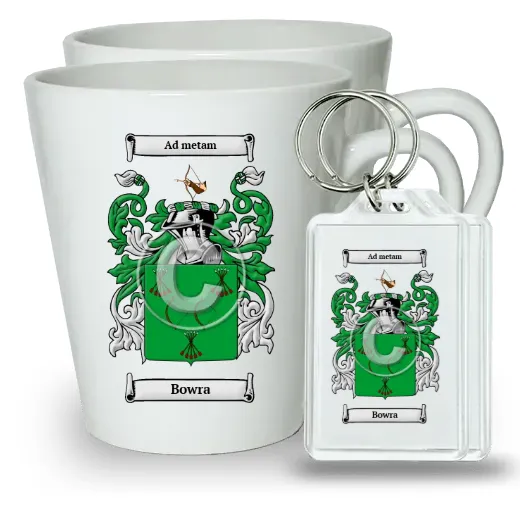 Bowra Pair of Latte Mugs and Pair of Keychains