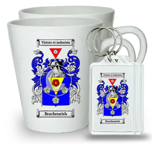 Brachenrish Pair of Latte Mugs and Pair of Keychains