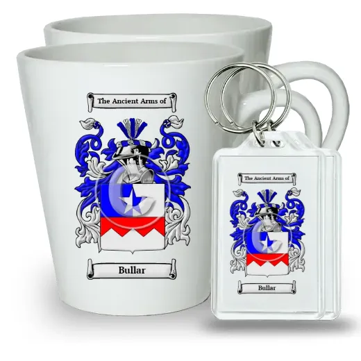 Bullar Pair of Latte Mugs and Pair of Keychains