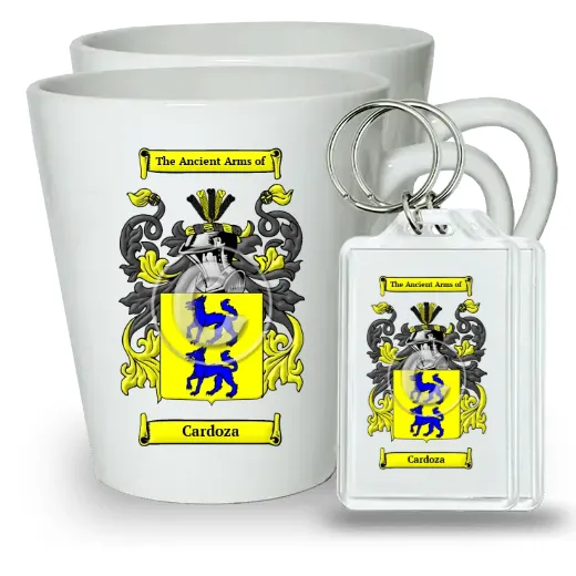 Cardoza Pair of Latte Mugs and Pair of Keychains