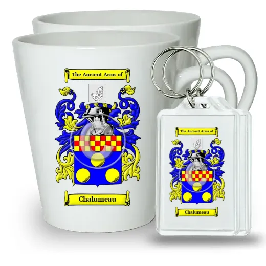 Chalumeau Pair of Latte Mugs and Pair of Keychains