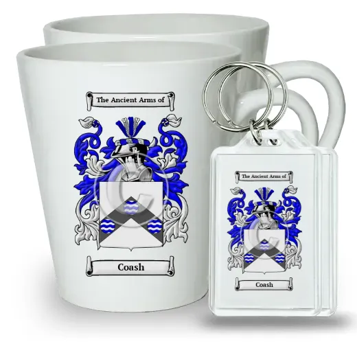 Coash Pair of Latte Mugs and Pair of Keychains