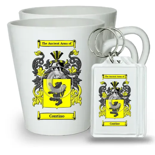 Contino Pair of Latte Mugs and Pair of Keychains