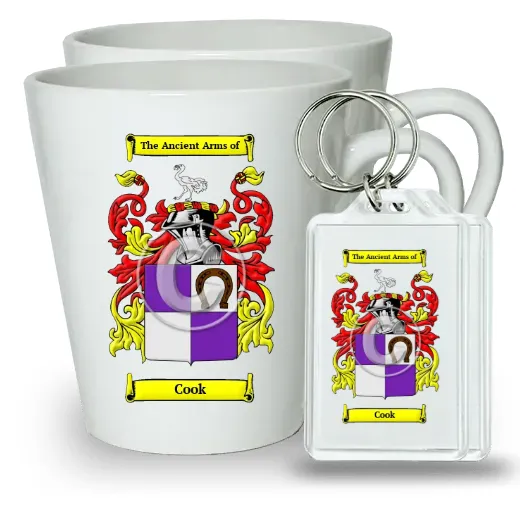 Cook Pair of Latte Mugs and Pair of Keychains