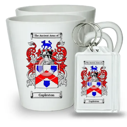 Copleston Pair of Latte Mugs and Pair of Keychains