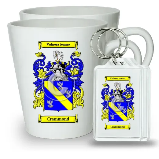 Crammond Pair of Latte Mugs and Pair of Keychains