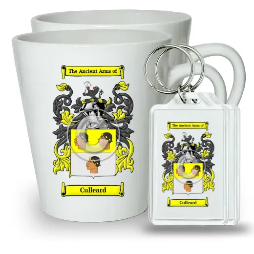 Culleard Pair of Latte Mugs and Pair of Keychains