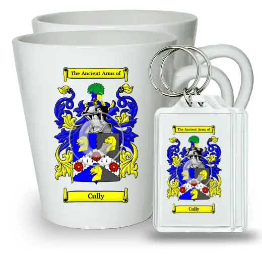 Cully Pair of Latte Mugs and Pair of Keychains