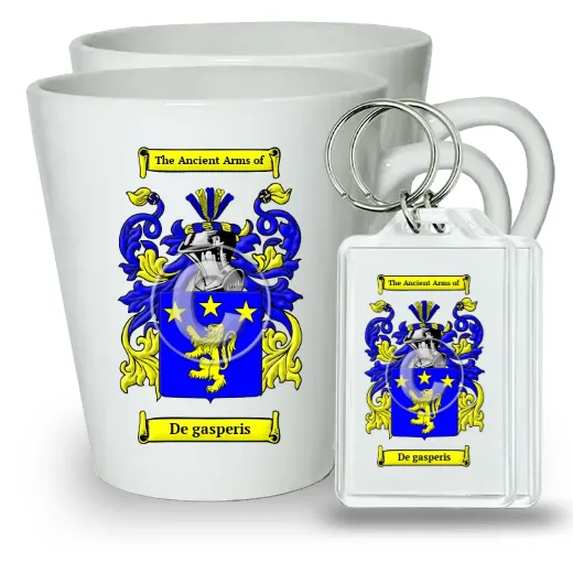 De gasperis Pair of Latte Mugs and Pair of Keychains