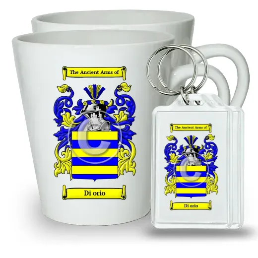 Di orio Pair of Latte Mugs and Pair of Keychains