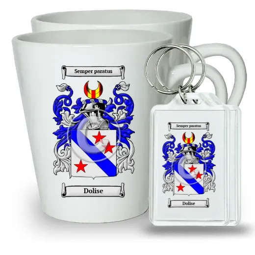 Dolise Pair of Latte Mugs and Pair of Keychains