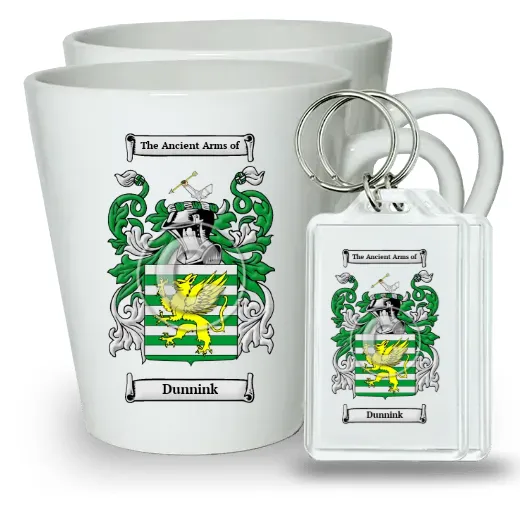 Dunnink Pair of Latte Mugs and Pair of Keychains