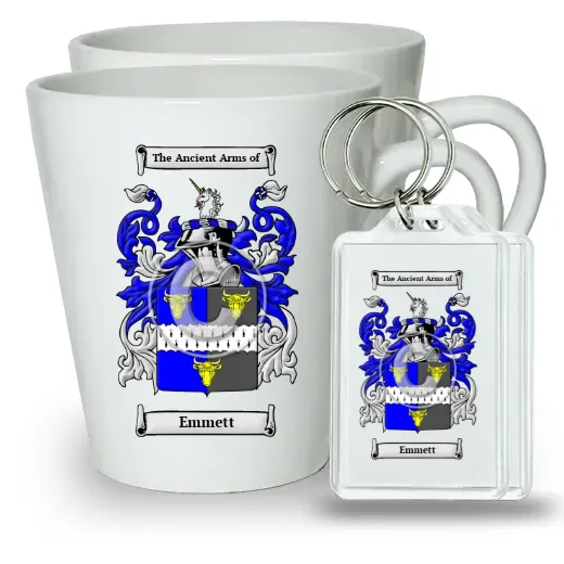 Emmett Pair of Latte Mugs and Pair of Keychains