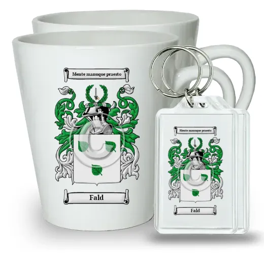 Fald Pair of Latte Mugs and Pair of Keychains