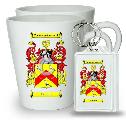Fannin Pair of Latte Mugs and Pair of Keychains