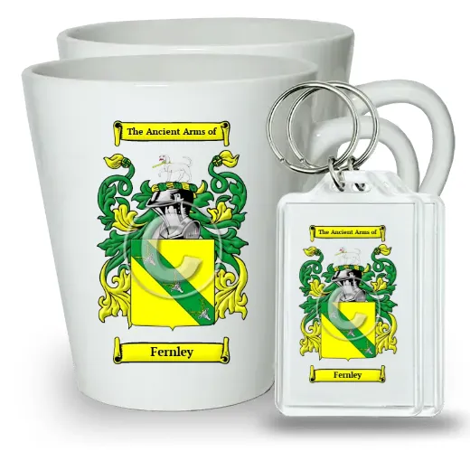 Fernley Pair of Latte Mugs and Pair of Keychains