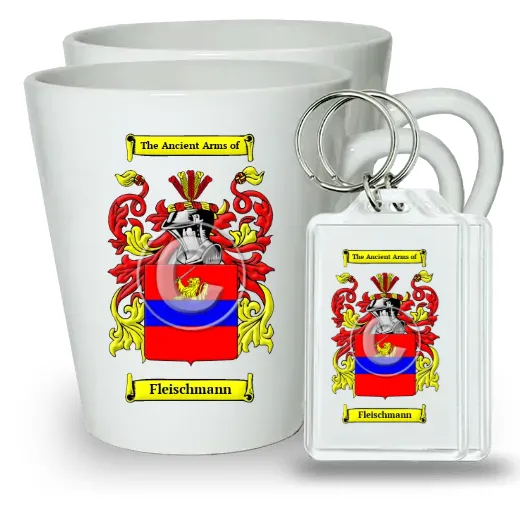Fleischmann Pair of Latte Mugs and Pair of Keychains