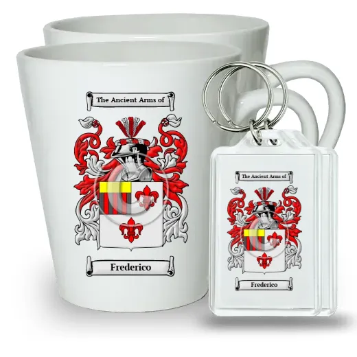 Frederico Pair of Latte Mugs and Pair of Keychains