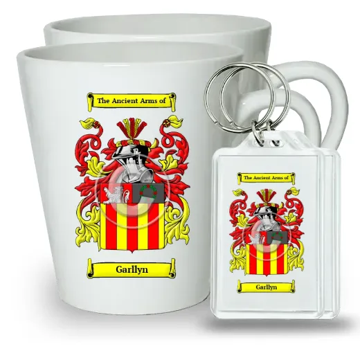 Garllyn Pair of Latte Mugs and Pair of Keychains